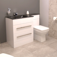 Left Hand Combination Unit with Tabor Back to Wall Pan - Vigo