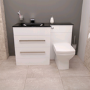 Left Hand Combination Unit with Tabor Back to Wall Pan - Vigo