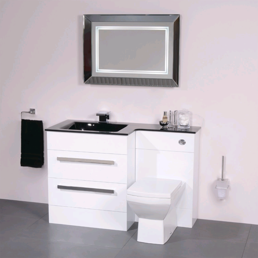 Left Hand Combination Unit with Tabor Back to Wall Pan - Vigo