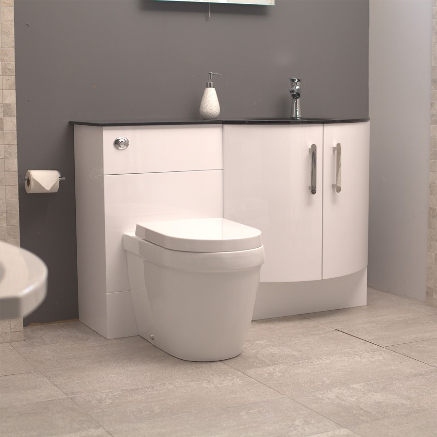Bow Front Right Hand Combination Unit with Aurora Toilet - Vigo