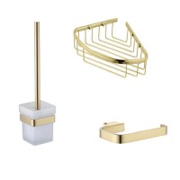 Brass 3 Piece Bathroom Accessory Set - Arissa