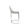 Beige Boucle and Chrome Kitchen Stool - Callie