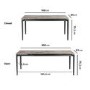 Grey Marble Extendable Dining Table with 8 Grey Velvet Dining Chairs - Camilla