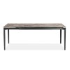 Grey Marble Extendable Dining Table with 8 Grey Velvet Dining Chairs - Camilla