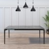 Grey Marble Extendable Dining Table with 8 Grey Fabric Dining Chairs - Camilla