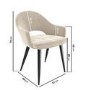 Black Ceramic Marble Extendable Dining Table Set with 2 Beige Fabric Chairs & 2 Benches - Seats 8 - Camilla
