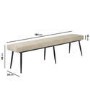 Black Ceramic Marble Extendable Dining Table Set with 2 Beige Fabric Chairs & 2 Benches - Seats 8 - Camilla