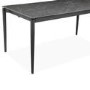 Black Ceramic Marble Extendable Dining Table Set with 2 Beige Fabric Chairs & 2 Benches - Seats 8 - Camilla