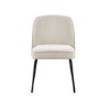 Set of 4 Beige Upholstered Dining Chairs with Piped Detail - Leighton