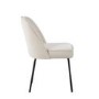 Set of 4 Beige Upholstered Dining Chairs with Piped Detail - Leighton