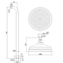 Black Dual Outlet Wall Mounted Thermostatic Mixer Shower Set with Hand Shower  - Camden