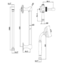 Black 2 Outlet  Ceiling Mounted Thermostatic Mixer Shower Set with Hand Shower - Cambridge