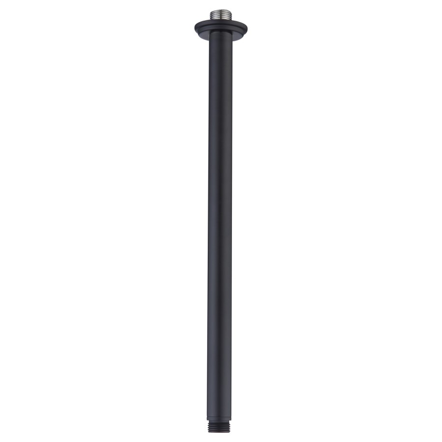 Black 2 Outlet  Ceiling Mounted Thermostatic Mixer Shower Set with Hand Shower - Cambridge