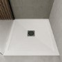 Chrome 6mm Glass Square Hinged Shower Enclosure with Low Profile Shower Tray 900mm - Carina