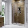 1100mm Chrome Sliding Shower Door 6mm Glass - Carina