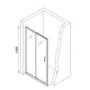 1100mm Chrome Sliding Shower Door 6mm Glass - Carina