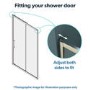 1100mm Chrome Sliding Shower Door 6mm Glass - Carina