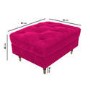 Hot Pink Velvet Armchair with Matching Footstool - Cole