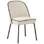 Set of 4 Cream Upholstered Dining Chairs - Celia