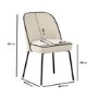 Black Round Dining Table and Black Piped Cream Dining Chairs - Karie