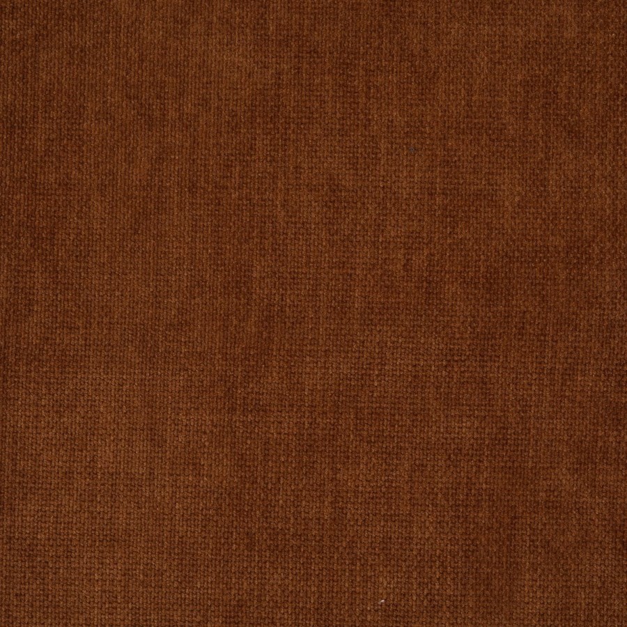 Set of 2 Burnt Orange Upholstered Curved Dining Chairs - Celia