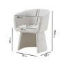 Set of 2 Cream Upholstered Curved Tub Swivel Dining Chairs - Cher