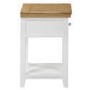 Charleston Pair of Two Tone Bedside Table in Solid Oak and Painted Cream 