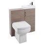 Micro Medium Oak Furniture Suite with 800mm Shower Enclosure Tray and Waste