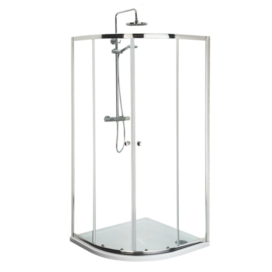 Essence Toilet and Furniture Basin Suite with 800mm Shower Enclosure Tray and Waste