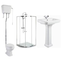 Taylor and Moore Traditional Suite with 900mm Shower Enclosure Tray and Waste Taylor and Moore Traditional Suite with 900mm Shower Enclosure Tray and Waste