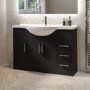 1200mm Black Freestanding Vanity Unit with Basin - Classic