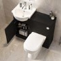 950mm Black Toilet and Sink Unit with Round Toilet - Classic