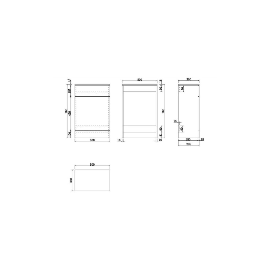 950mm Black Toilet and Sink Unit with Round Toilet - Classic