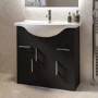 850mm Black Freestanding Vanity Unit with Basin - Classic