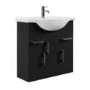 850mm Black Freestanding Vanity Unit with Basin - Classic