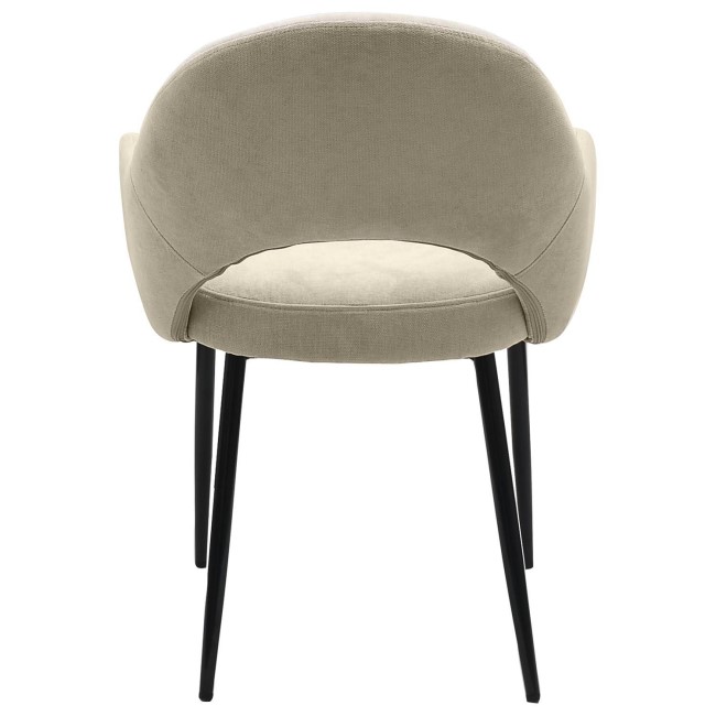 Set of 4 Beige Fabric Dining Chairs - Colbie