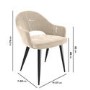 Set of 6 Sand Chenille Dining Chairs - Colbie