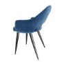 Set of 4 Blue Fabric Dining Chairs - Colbie