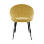 Set of 4 Mustard Yellow Fabric Dining Chairs - Colbie