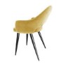 Set of 4 Mustard Yellow Fabric Dining Chairs - Colbie