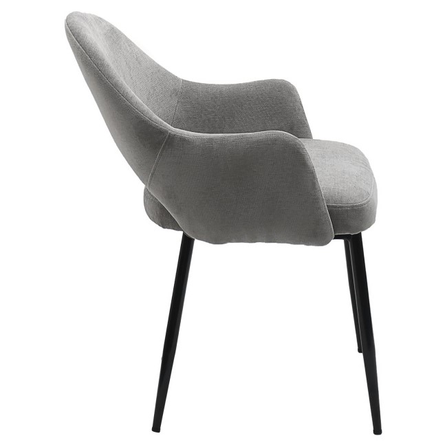 ALMOST PERFECT - Set of 2 Grey Fabric Dining Chairs - Colbie