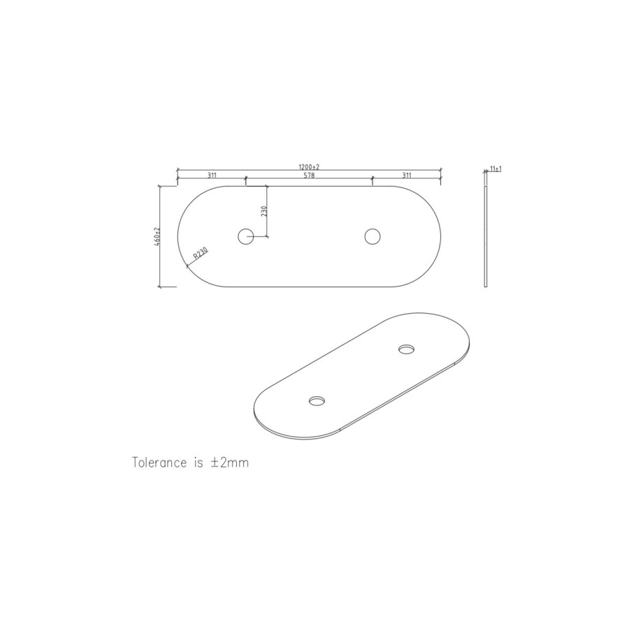 1200mm Walnut Wood Effect Curved Fluted Freestanding Double Countertop Vanity Unit with Basin - Matira