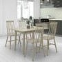 Cream Extendable Dining Set with 4 Spindle Chairs - Cami