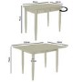 Cream Extendable Dining Set with 4 Spindle Chairs - Cami