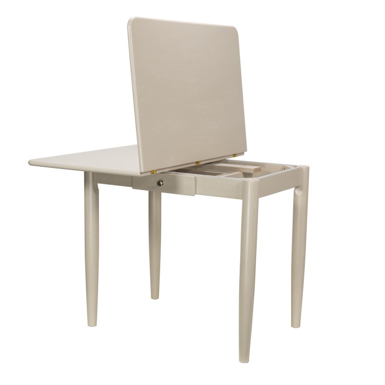 Cream Extendable Dining Table with 4 Cream Velvet Dining Chairs - Cami