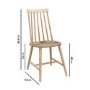 Set of 4 Light Oak Effect Spindle Dining Chairs - Cami