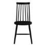Set of 4 Black Wooden Spindle Dining Chairs - Cami