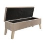 Cushioned End-of-Bed Ottoman Storage Bench in Beige Velvet - Cameron
