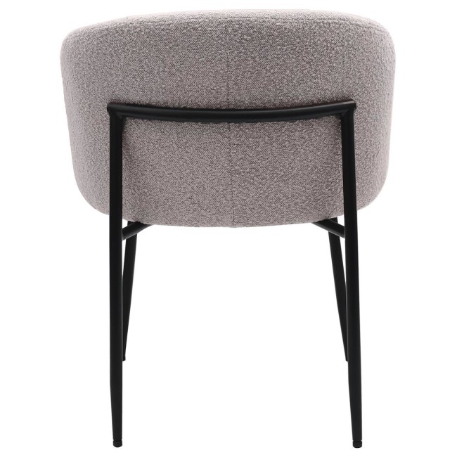 Set of 4 Taupe Boucle Upholstered Dining Chairs - Cora