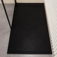 Black 1400x800 Rectangular Shower Tray 30mm Low-Profile - Slate Cast Marble